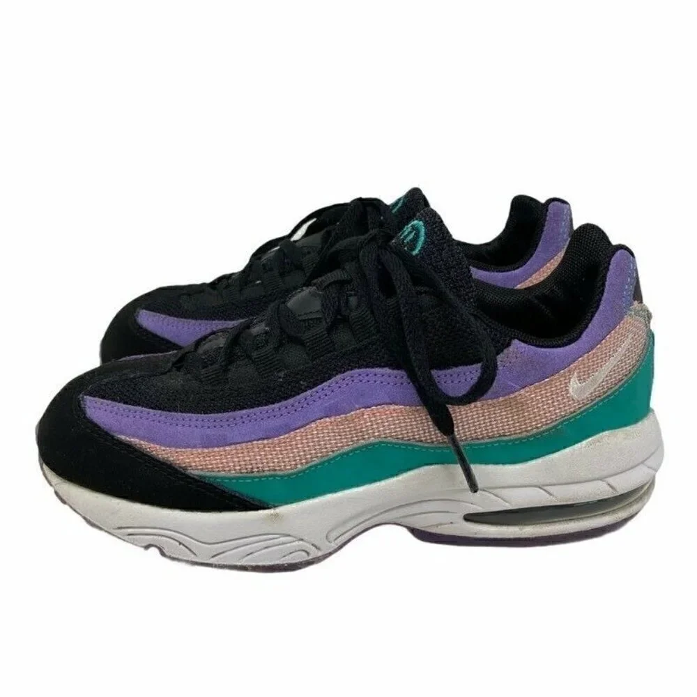 Nike Air Max 95 Sneakers Black Purple Girls 2 - Picture 5 of 10